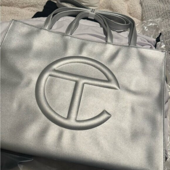 Large Silver Telfar Bag Telfar Large Silver Bag